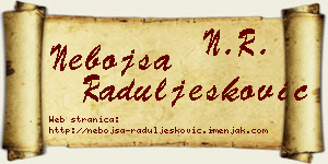 Nebojša Raduljesković vizit kartica